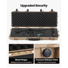 VEVOR Hard Rifle Case, Lockable Rifle Case with Pre-cut Foams, 40 in Gun Storage with Wheels, IP67 Waterproof & Dustproof Movable Large Pistol Storage for Rifles, Shotguns, Airsoft Guns, Khaki