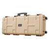 VEVOR Hard Rifle Case, Lockable Rifle Case with Pre-cut Foams, 42 in Movable Gun Storage with Wheels, IP67 Waterproof & Dustproof Pistol Storage for Rifle, Shotgun, Airsoft Gun, Khaki