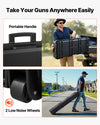 VEVOR Hard Rifle Case, Lockable Rifle Case with Pre-cut Foams, 52 in Gun Storage with Wheels, Heavy Duty IP67 Waterproof & Dustproof Pistol Storage Cases for Rifles, Shotguns, Airsoft Guns, Black