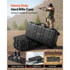 VEVOR Hard Rifle Case, Lockable Rifle Case with 4 Layers Pre-cut Foams, 36 in Gun Storage with Wheels, IP67 Waterproof & Dustproof Pistol Storage Cases for Rifles, Shotguns, Airsoft Guns, Black