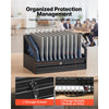 VEVOR 10-Device Charging Cabinet for Tablet & Laptop, Open Charging Station, for Homes, Classrooms, Offices, Fits Devices up to 15.6 in, Key Lock & Storage Drawer, Desktop Use, Steel Lock Box, Black