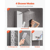 VEVOR Shower Panel Tower System with Rainfall Shower Head, LED, 49 in Brushed Stainless Steel Shower Column, 4-Function Faucet, Wall-Mount Rain Massage System with 6 Body Jets, Handheld, and Tub Spout