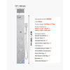 VEVOR Shower Panel Tower System with Rainfall Shower Head, LED, 49 in Brushed Stainless Steel Shower Column, 4-Function Faucet, Wall-Mount Rain Massage System with 6 Body Jets, Handheld, and Tub Spout