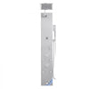 VEVOR Shower Panel Tower System with Rainfall Shower Head, LED, 49 in Brushed Stainless Steel Shower Column, 4-Function Faucet, Wall-Mount Rain Massage System with 6 Body Jets, Handheld, and Tub Spout