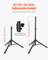 VEVOR speaker stand adjustable height range 52.76 to 63.78 inches
