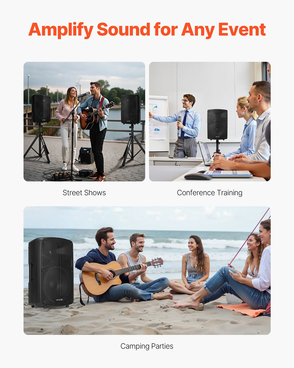 VEVOR PA system use cases for events, training and parties