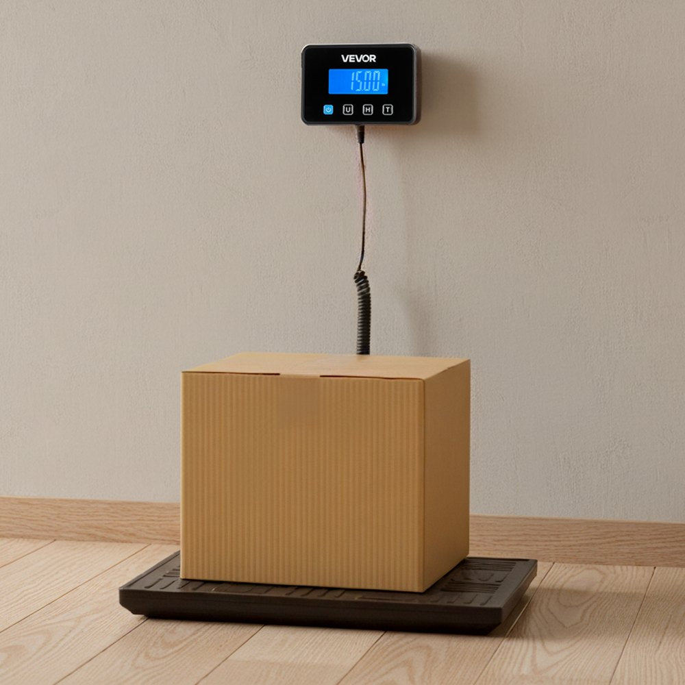 VEVOR Digital Postal Scale, 0.7 oz/3.5 oz Dual Accuracy, 660 lbs Commercial Weight Scale with Hold/Tare Function & LCD Display, Fit for Packages, Postage, Luggage, Battery & Charging Cable Included