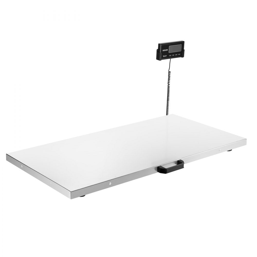 VEVOR Digital Shipping Scale, 0.1 lbs High Accuracy, 660 lbs Postal Scale with LCD Display, Hold/Tare Function & AC/DC Power Supply, Fit for Packages, Postage, Luggage, Battery & Adapter Included