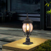 VEVOR 2 Pack Dusk to Dawn Outdoor Post Light, 20.87 in, Waterproof Lamp Post Light Fixtures with 5.5 in Pier Mount Base Glass Shade, Lightning-proof Exterior Pole Column Light for Patio Garden Pathway
