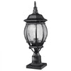VEVOR 2 Pack Dusk to Dawn Outdoor Post Light, 20.87 in, Waterproof Lamp Post Light Fixtures with 5.5 in Pier Mount Base Glass Shade, Lightning-proof Exterior Pole Column Light for Patio Garden Pathway