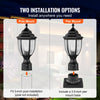 VEVOR 2 Pack Dusk to Dawn Outdoor Post Light, 15.35 in, Waterproof Lamp Post Light Fixtures with 3.5 in Pier Mount Base Glass Shade, Lightning-proof Exterior Pole Column Light for Patio Garden Pathway
