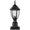VEVOR 2 Pack Dusk to Dawn Outdoor Post Light, 15.35 in, Waterproof Lamp Post Light Fixtures with 3.5 in Pier Mount Base Glass Shade, Lightning-proof Exterior Pole Column Light for Patio Garden Pathway