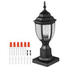 VEVOR 2 Pack Dusk to Dawn Outdoor Post Light, 15.35 in, Waterproof Lamp Post Light Fixtures with 3.5 in Pier Mount Base Glass Shade, Lightning-proof Exterior Pole Column Light for Patio Garden Pathway