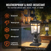 VEVOR 2 Pack Dusk to Dawn Outdoor Post Light, 15.75 in, Waterproof Lamp Post Light Fixtures with 5.5 in Pier Mount Base Glass Shade, Lightning-proof Exterior Pole Column Light for Patio Garden Pathway