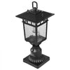 VEVOR 2 Pack Dusk to Dawn Outdoor Post Light, 15.75 in, Waterproof Lamp Post Light Fixtures with 5.5 in Pier Mount Base Glass Shade, Lightning-proof Exterior Pole Column Light for Patio Garden Pathway
