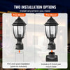 VEVOR Dusk to Dawn Outdoor Post Light, 15.75 in Height, Waterproof Lamp Post Light Fixture with 5.5 in Pier Mount Base Glass Shade, Lightning-proof Exterior Pole Column Light for Patio Garden Pathway