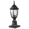 VEVOR Dusk to Dawn Outdoor Post Light, 15.75 in Height, Waterproof Lamp Post Light Fixture with 5.5 in Pier Mount Base Glass Shade, Lightning-proof Exterior Pole Column Light for Patio Garden Pathway