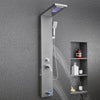 VEVOR Shower Panel Tower System with Rainfall Waterfall Shower Head, LED, 53 in Brushed Stainless Steel Shower Column, 5-Function Faucet, Wall-Mount Rain Massage System, with Handheld, Tub Spout