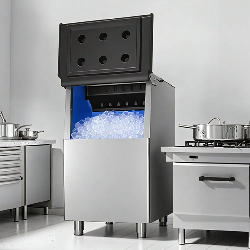 VEVOR Commercial Ice Maker Storage Bin, 250 LBS Capacity Ice-Bin, Commercial Ice Storage Bin with Adjustable Anti-slip Rubber Feet, Suitable for Restaurant Hotel and Beverage Shops