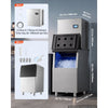 VEVOR Commercial Ice Maker Machine 690 Lbs/24H Ice-Making Stainless Steel, for Bar Cafe Restaurant Business, Ice Ready in 15 Mins, Freestanding with 250 Lbs Ice Storage Bin and Auto Self-Cleaning