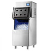 VEVOR Commercial Ice Maker Machine 370 Lbs/24H Ice-Making Stainless Steel, for Bar Cafe Restaurant Business, Ice Ready in 15 Mins, Freestanding with 250 Lbs Ice Storage Bin and Auto Self-Cleaning