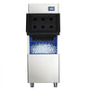 VEVOR Commercial Ice Maker Machine 370 Lbs/24H Ice-Making Stainless Steel, for Bar Cafe Restaurant Business, Ice Ready in 15 Mins, Freestanding with 250 Lbs Ice Storage Bin and Auto Self-Cleaning