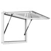 VEVOR Concession Window 36x24 in, Aluminum Alloy Frame Service Window for Food Truck, Up to 85 Degrees Stand Serving Window with Awning Door and Drag Hook, Rainwater Resistant for Concession Trailers