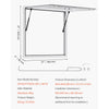 VEVOR Concession Window 36x36 in, Aluminum Alloy Frame Service Window for Food Truck, Up to 85 Degrees Stand Serving Window with Awning Door and Drag Hook, Rainwater Resistant for Concession Trailers