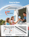 VEVOR Concession Window 36x36 in, Aluminum Alloy Frame Service Window for Food Truck, Up to 85 Degrees Stand Serving Window with Awning Door and Drag Hook, Rainwater Resistant for Concession Trailers