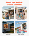 VEVOR Concession Window 36x36 in, Aluminum Alloy Frame Service Window for Food Truck, Up to 85 Degrees Stand Serving Window with Awning Door and Drag Hook, Rainwater Resistant for Concession Trailers