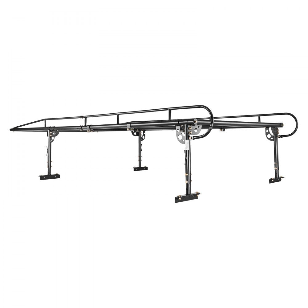VEVOR Service Body Truck Ladder Rack 1000LBS Capacity Over-Cab Trucks Rack, 21"-31" Height Adjustable, Fit Single/Dual Rear Wheel Utility Truck, Heavy Duty Steel Support for Kayak Surfboard Lumber