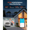 VEVOR 48V 100Ah LiFePO4 Lithium Battery, Built-in 100A BMS, 51.2V Server Rack LiFePO4 Battery with Bluetooth, 5120Wh Capacity, 6000 Cycles, LCD Display, for Solar Energy Storage Home Backup Power