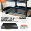 VEVOR 2PCS 1U Server Rack Shelf, 10"/254 mm Depth, 50 lbs Max Load Capacity Vented Cantilever or Wall Mount Rack Mount Shelf with Tray, Good Air Circulation for 19" Network Cabinet or Equipment Rack