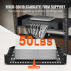 VEVOR 2U Server Rack Shelf, 16"/406mm Depth, 50lbs Max Load Capacity Vented Cantilever or Wall Mount Rack Mount Shelf with Tray, Good Air Circulation for 19"/482.6mm Network Cabinet or Equipment Rack