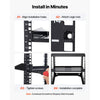 VEVOR 1U Server Rack Shelf, 4 PCS, 50 lbs Max Load-Bearing Vented Cantilever, Wall Mount or Rack Mount Shelf with Tray, 10 in Depth, Good Air Circulation for 19 Inch Cabinet Computer Network Equipment
