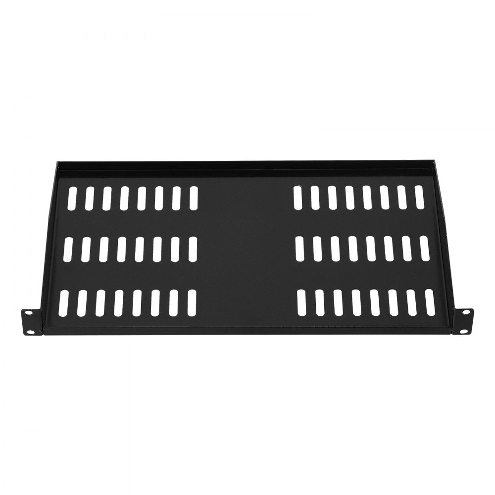 VEVOR 1U Server Rack Shelf, 4 PCS, 50 lbs Max Load-Bearing Vented Cantilever, Wall Mount or Rack Mount Shelf with Tray, 10 in Depth, Good Air Circulation for 19 Inch Cabinet Computer Network Equipment