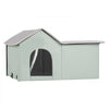 VEVOR Heated Cat House, Outdoor Kitty Shelter with Adjustable Temperature and Timer, 600D Oxford Cloth Foldable Cat Shelter with Heated Pad  for Winter to Stay Warm and Cozy, Green (Large)