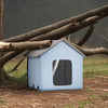 VEVOR Heated Cat House, Outdoor Kitty Shelter with Timer, 600D Oxford Cloth Foldable Cat Shelter with Heated Pad  for Winter to Stay Warm and Cozy, Blue (Small)