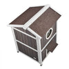 VEVOR Outdoor Cat House Weatherproof, Feral Cat Shelter for Multiple Cats, 2-story Large Outdoor Wooden Cat House with Doors, PVC Door Flaps, A Clear Window, 23"L x 26"W x 36"H