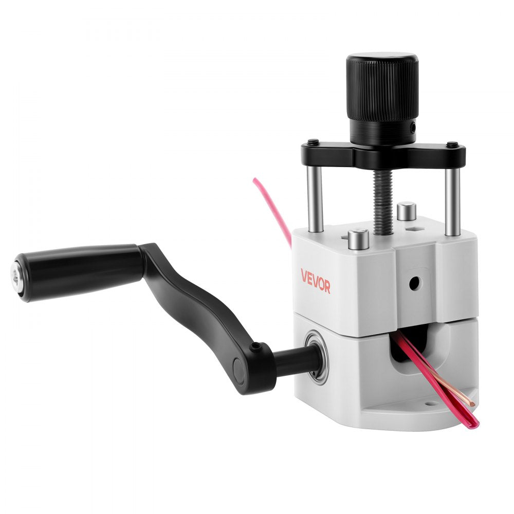 VEVOR Manual Wire Stripping Machine, 0.06-1 in, Portable Copper Stripper with Hand Crank or Drill Powered, 64Mn Quenched Blades, 45# Steel Rollers, ABS & PC Wire Peeler, for Scrap Copper Recycling