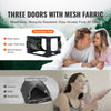 VEVOR Bed Tent, Pongee Fabric, 3 Doors Breathable Dream Tent with 0.43 in Fiber Poles on Bed Privacy, Full Size 70% Blackout Sleeping Bed Canopy, Fit for Kids Playhouse and Adults Sleeping Tent