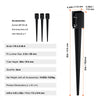 VEVOR Fence Post Anchor Ground Spike, 4 Pack 36 x 4 x 4 Inches Outer Diameter (Inner Diameter 3.5 x3.5 Inches), Metal Black Powder Coated Post Stake Ground, for Mailbox Deck Garden Railing