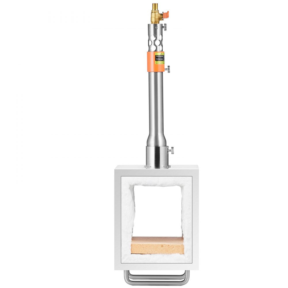 VEVOR Portable Propane Forge, 1 Burner Farrier Forge, 2600℉ Tool and Knife Making Blacksmithing Gas Forge, Large Capacity Square Stainless Steel Gas Forging Tools and Equipment for Metal Forging