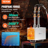 VEVOR Portable Propane Forge, 2 Burner Farrier Forge, 2600℉ Tool and Knife Making Blacksmithing Gas Forge, Large Capacity Square Stainless Steel Gas Forging Tools and Equipment for Metal Forging