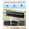 VEVOR Balcony Hanging Table, 12 x 32 in Folding Balcony Railing Table, Outdoor Balcony Bar Tables for Railings, 50 lbs Loading, Fit Railing from 1" to 4.3", Serving Tables for Patio & Deck