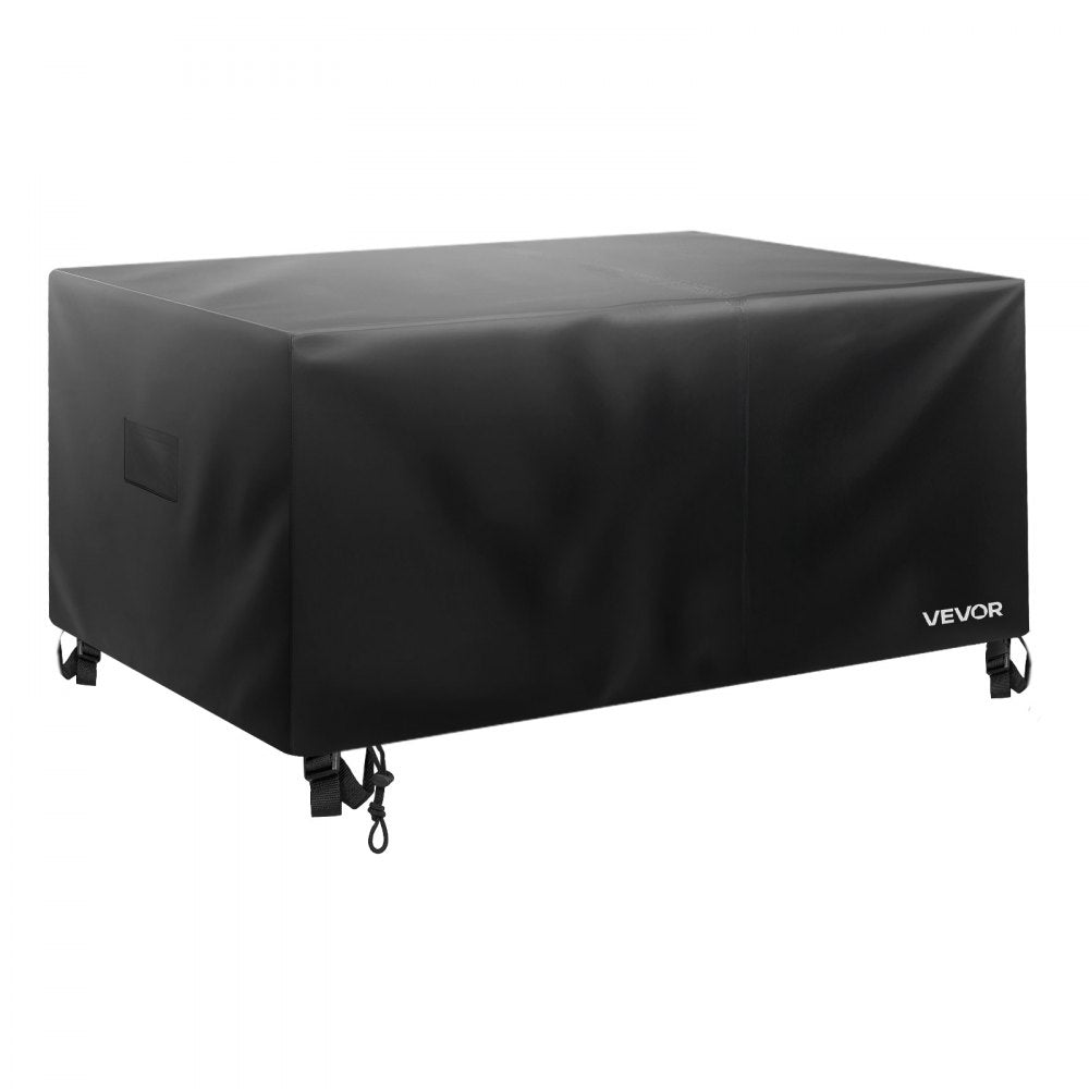 VEVOR Patio Furniture Cover, 420D Heavy Duty Waterproof Outdoor Dining Table and Chairs Cover, Large Squre Patio Table Covers with Air Vent for All Weather, 126L x 126W x 32H inch, Black