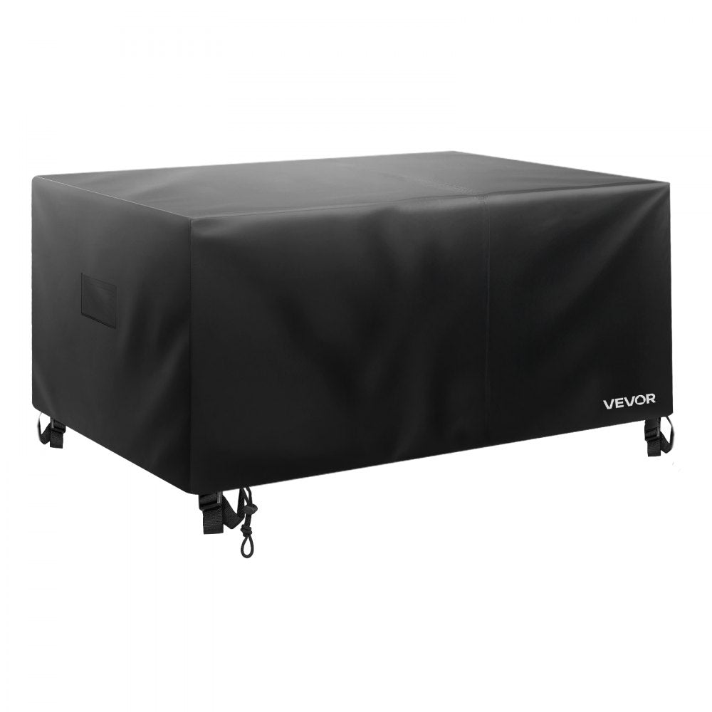 VEVOR Patio Furniture Cover, 420D Heavy Duty Waterproof Outdoor Dining Table and Chairs Cover, Large Squre Patio Table Covers with Air Vent for All Weather, 74L x 74W x 28H inch, Black