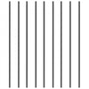 VEVOR Staircase Metal Balusters, 44'' x 0.5'' Square Aluminum Alloy Decorative Banister Spindles, 11 Pack Deck Baluster with Screws, Classic Hollow Straight Deck Railing Satin Black Powder Coated