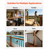 VEVOR 125 Pack Deck Balusters, 3/4 in Square x 26 in Long Aluminum Railing Spindles, Hollow Metal Decking Stair Balusters with Connectors, Screws, for Deck, Porch & Staircase Railing Fence, Black