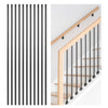 VEVOR Staircase Balusters 11 Pack, 44 Inch Durable Carbon Steel Stair Balusters, 0.5 Inch Indoor Square Metal Spindle Railing, Corrosion-Proof Hollow Deck Railing with Pre-Drilled Holes, Matte Black